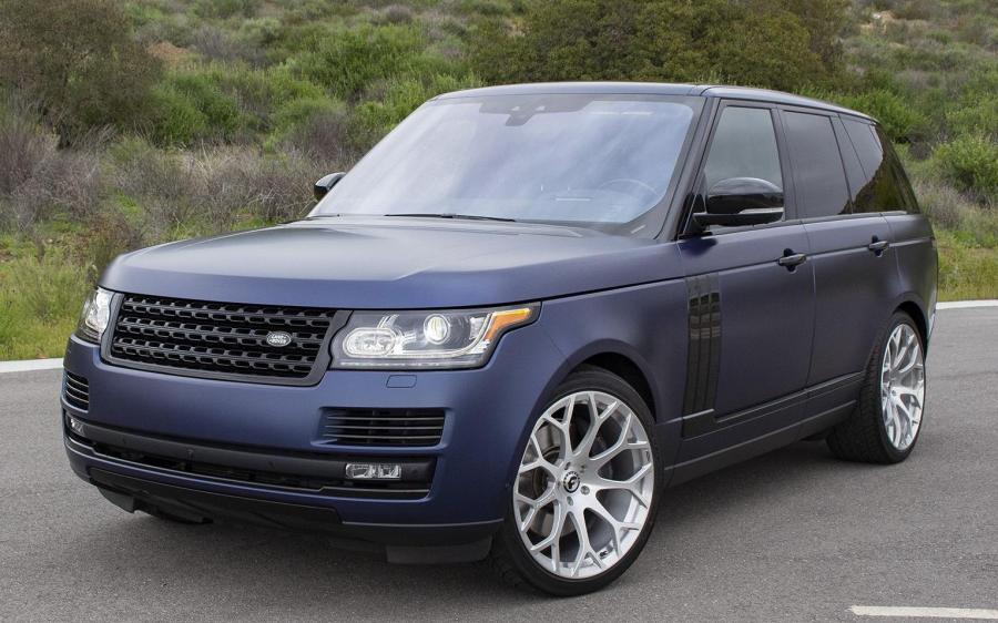 Land Rover Range Rover HSE Matte Purple on Forgiato Wheels (Drea-M) '2019